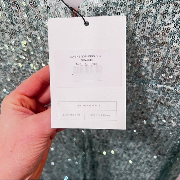 NWT Nookie Lovers Nothings Sequin Gown SIZE XL (mint) size 10 US - Picture 5 of 13